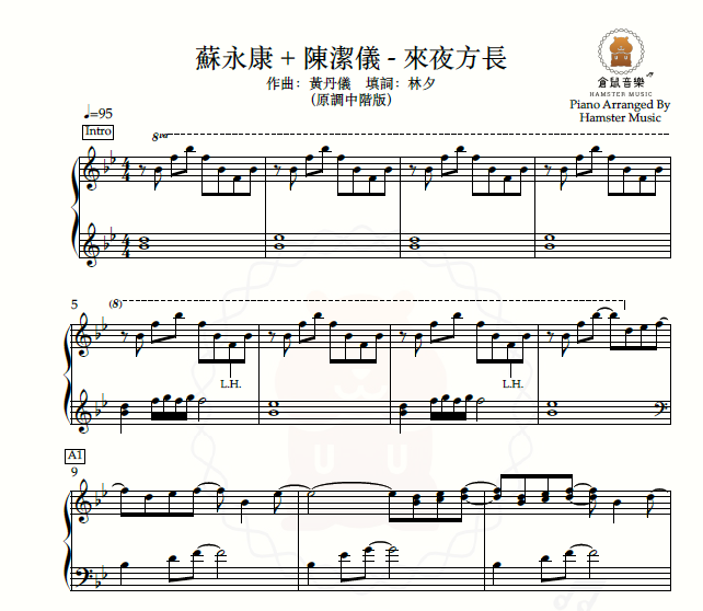 蘇永康 + 陳潔儀 - 來夜方長(原調中階版)