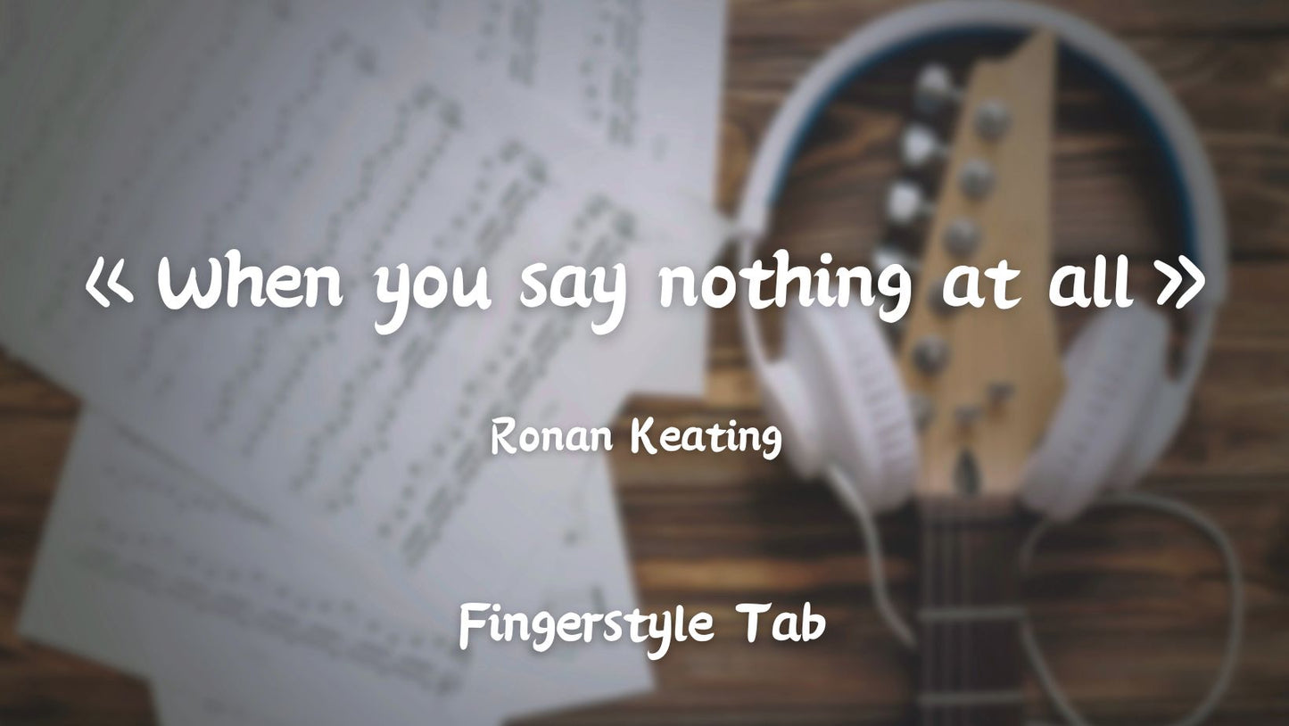 Ronan Keating - When You Say Nothing At All