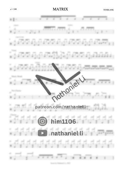 TENBLANK - MATRIX | 鼓譜