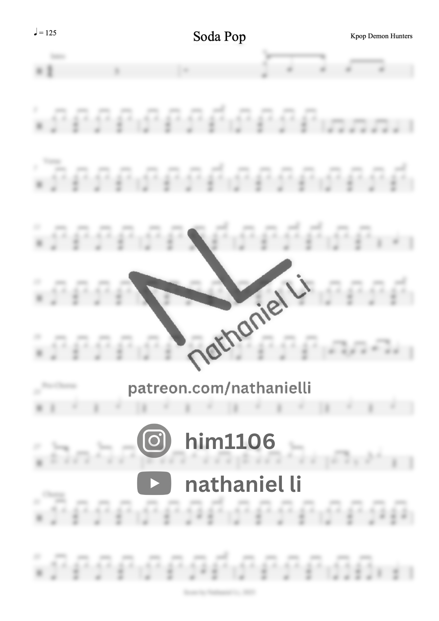 Soda Pop - Kpop Demon Hunters | 鼓譜