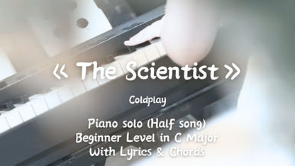 Coldplay - The Scientist(Beginner Level in C Major - Half song)_With Lyrics & Chords