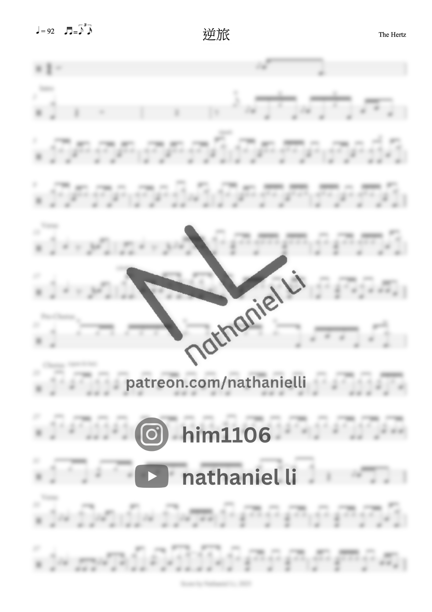 The Hertz - 逆旅 | 鼓譜